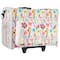 Everything Mary Tan Floral Deluxe Rolling Nurse Bag